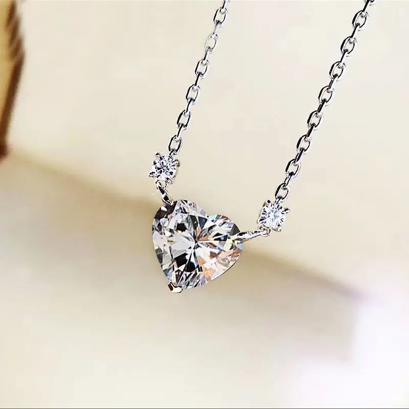 Dainty Crystal Heart Necklace - Picture 11 of 13